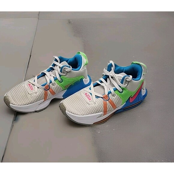 Nike LeBron Witness 7 Sneakers Grey Fog Hyper Pink DM1123-003 Trainers Size 10 - Picture 3 of 15